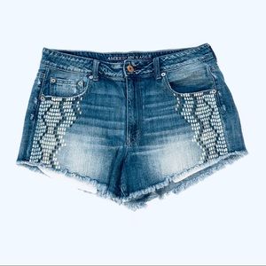 American Eagle Hi-Rise Festival Denim Shorts